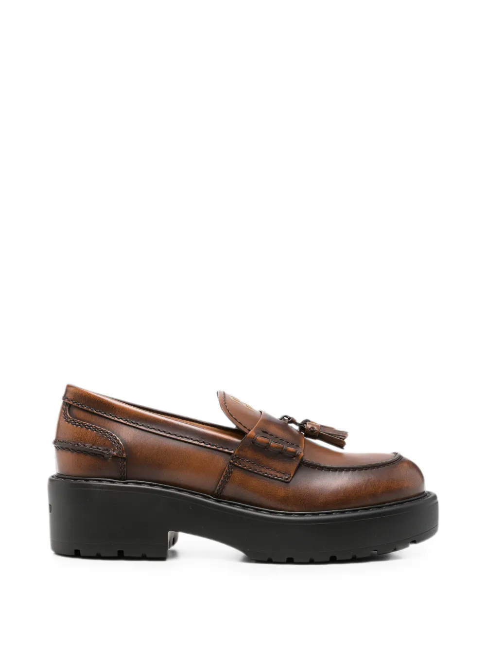 Miu Miu Mocassini con nappa - Marrone