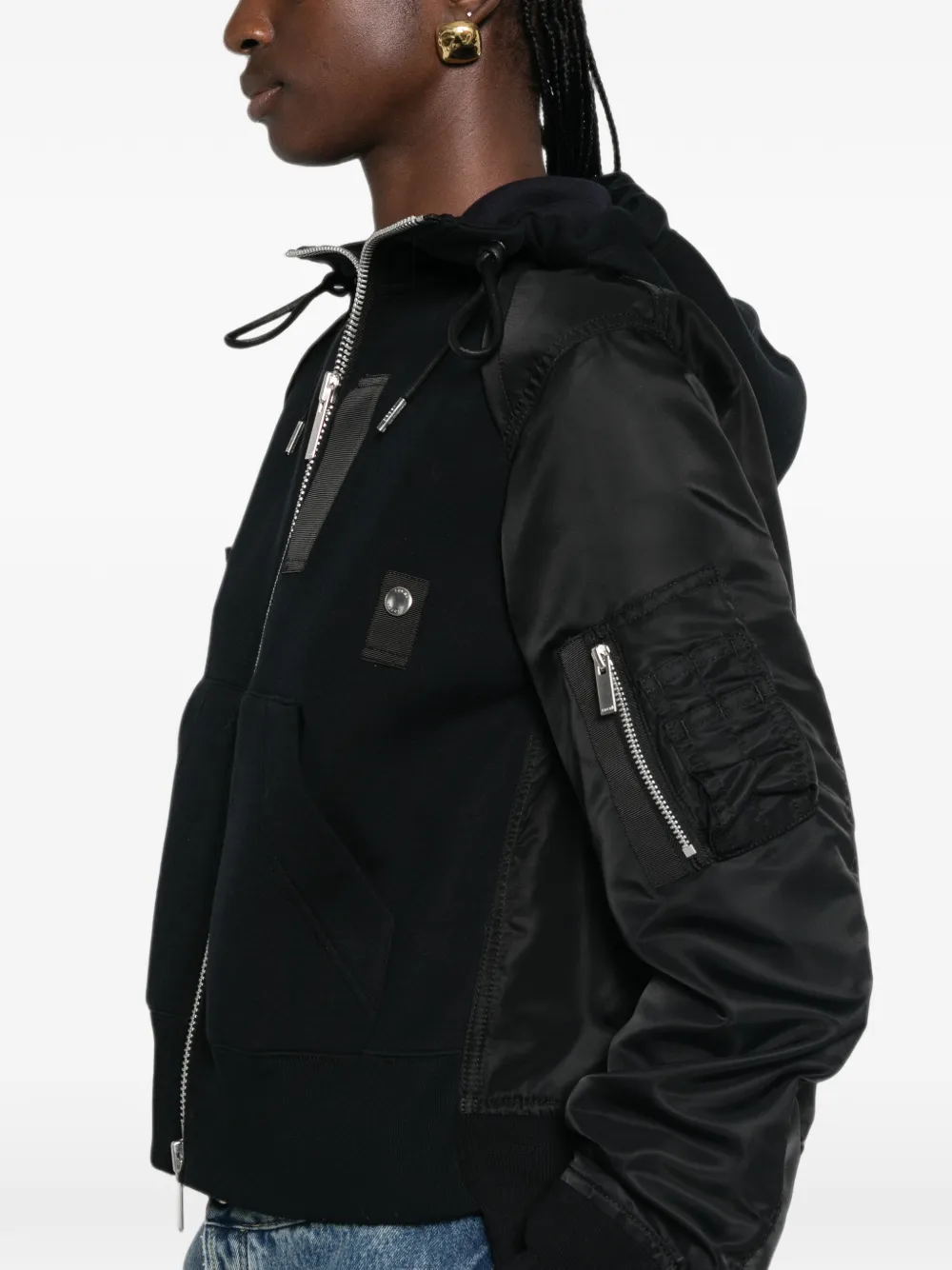 sacai Hoodie met rits Blauw
