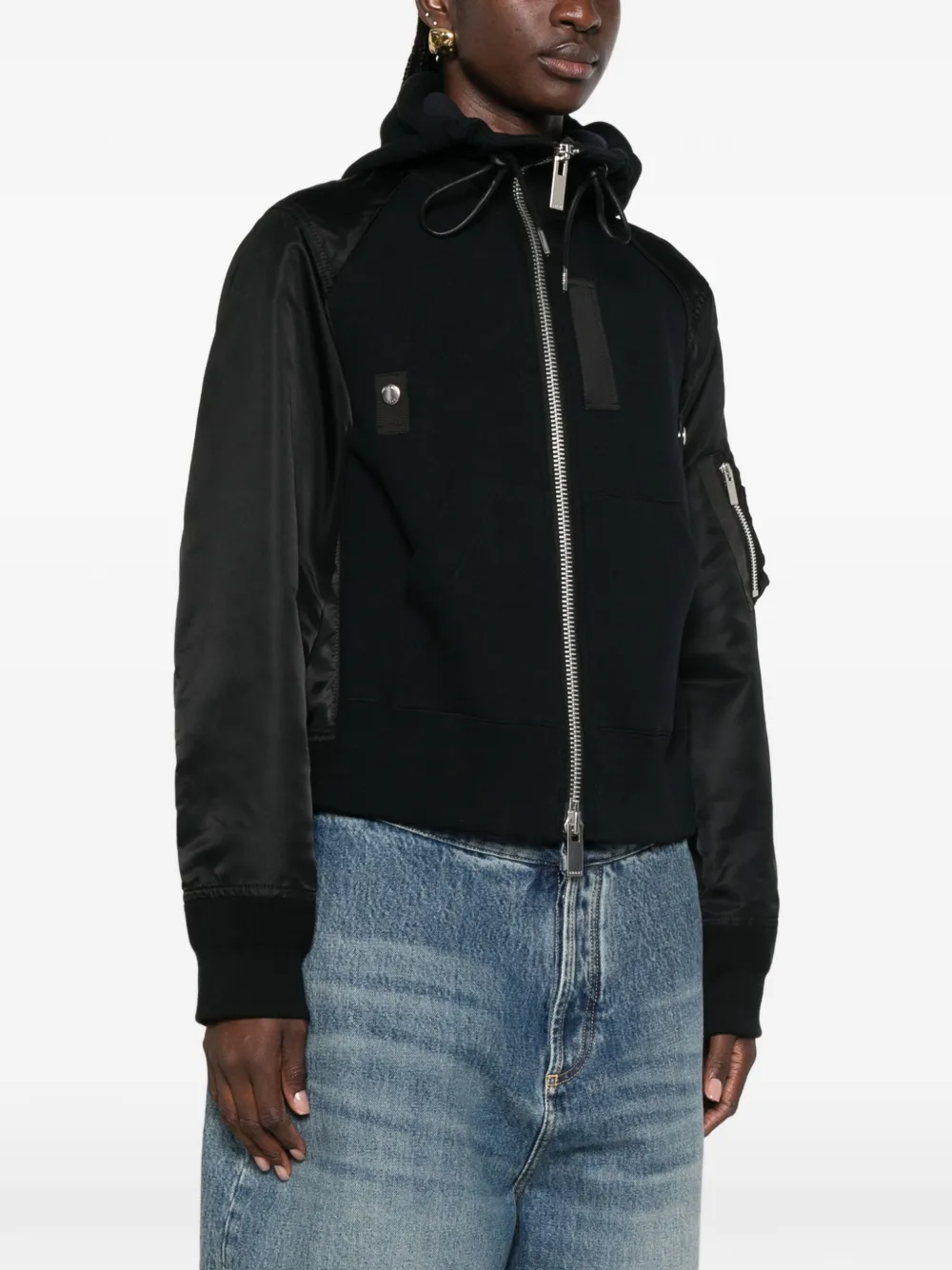 sacai Hoodie met rits Blauw