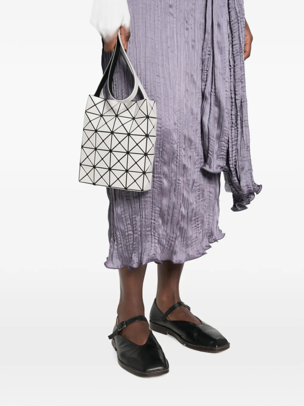 Bao Issey Miyake Schoudertas met geometrisch vlak Wit