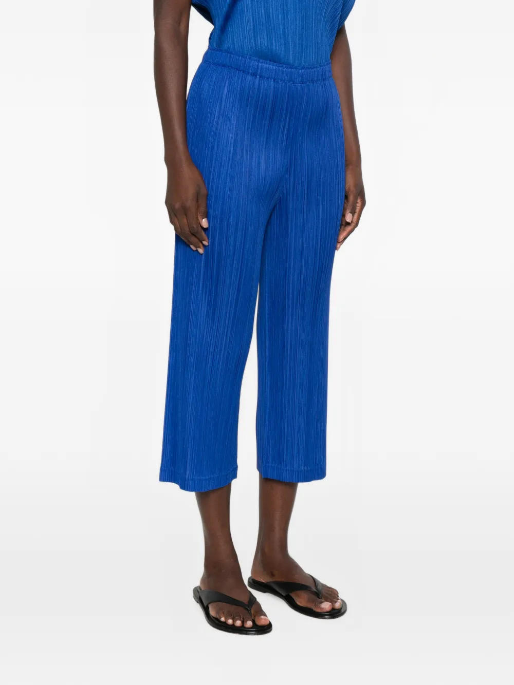 Pleats Please Issey Miyake Cropped plooibroek Blauw