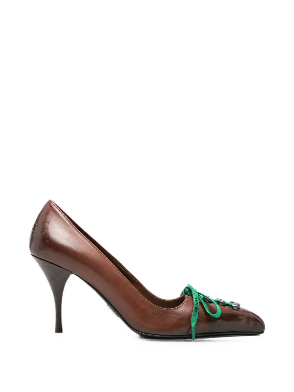 Prada lace-up pointed-toe pumps Bruin