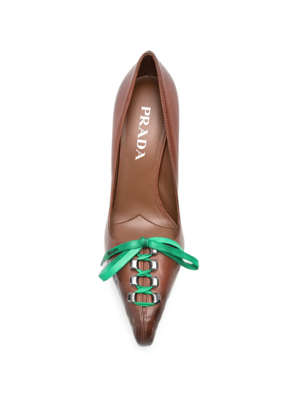 Prada lace-up pointed-toe pumps Bruin