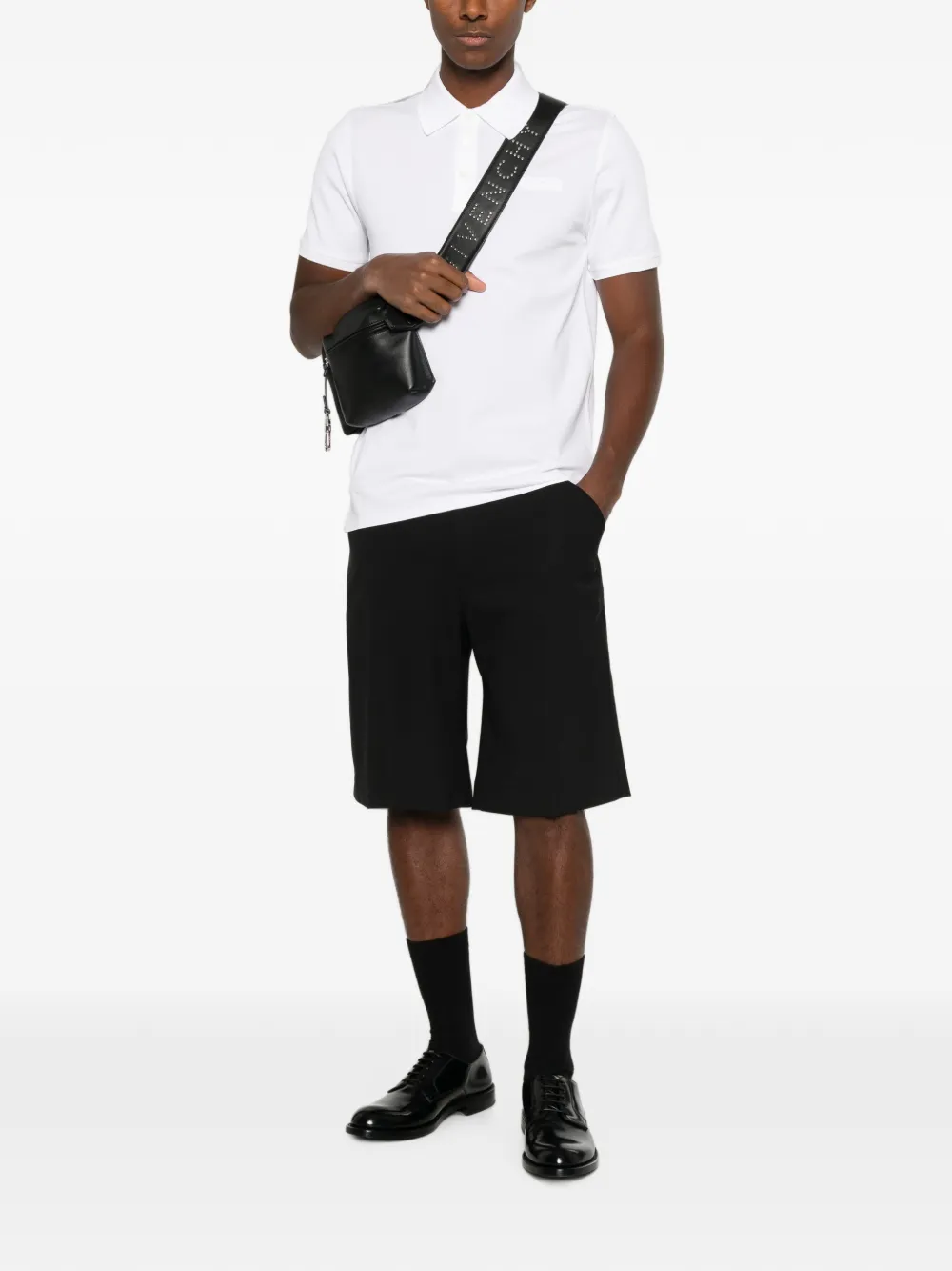 Givenchy Katoenen grosgrain poloshirt met Paris Wit