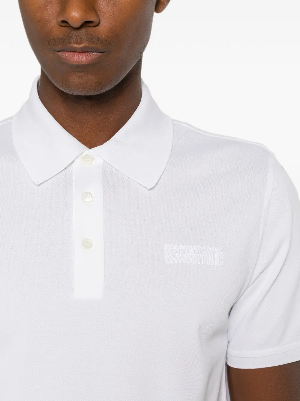 Givenchy Katoenen grosgrain poloshirt met Paris Wit