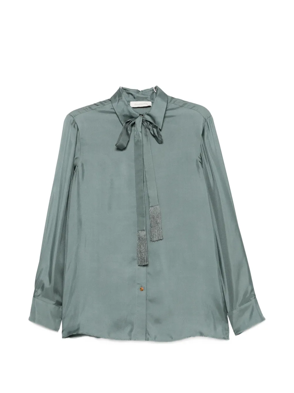 ZIMMERMANN pussy-bow-collar shirt - Blau