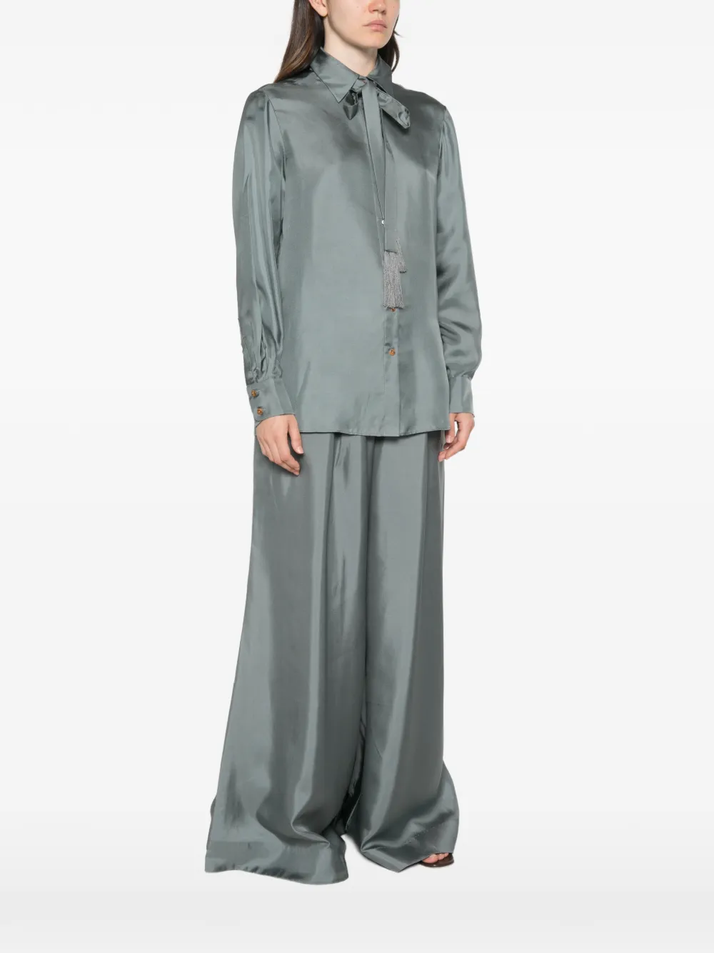 ZIMMERMANN Blouse met strikkraag Blauw