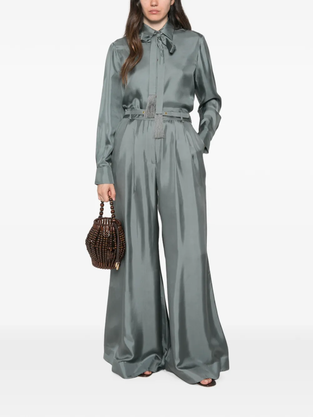 ZIMMERMANN Blouse met strikkraag Blauw