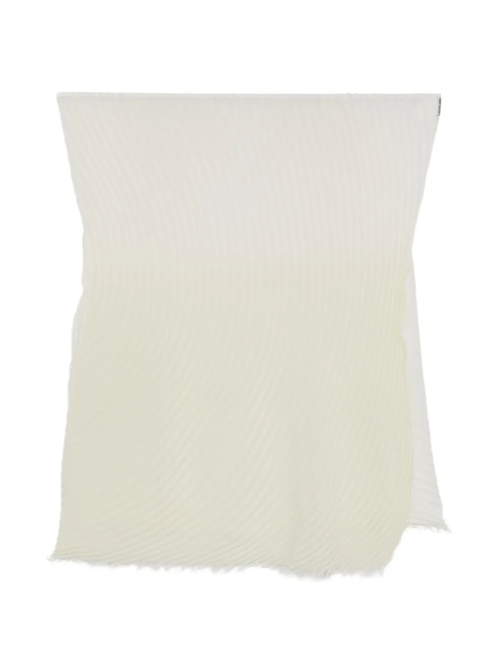 Issey Miyake pleated frayed scarf - Toni neutri