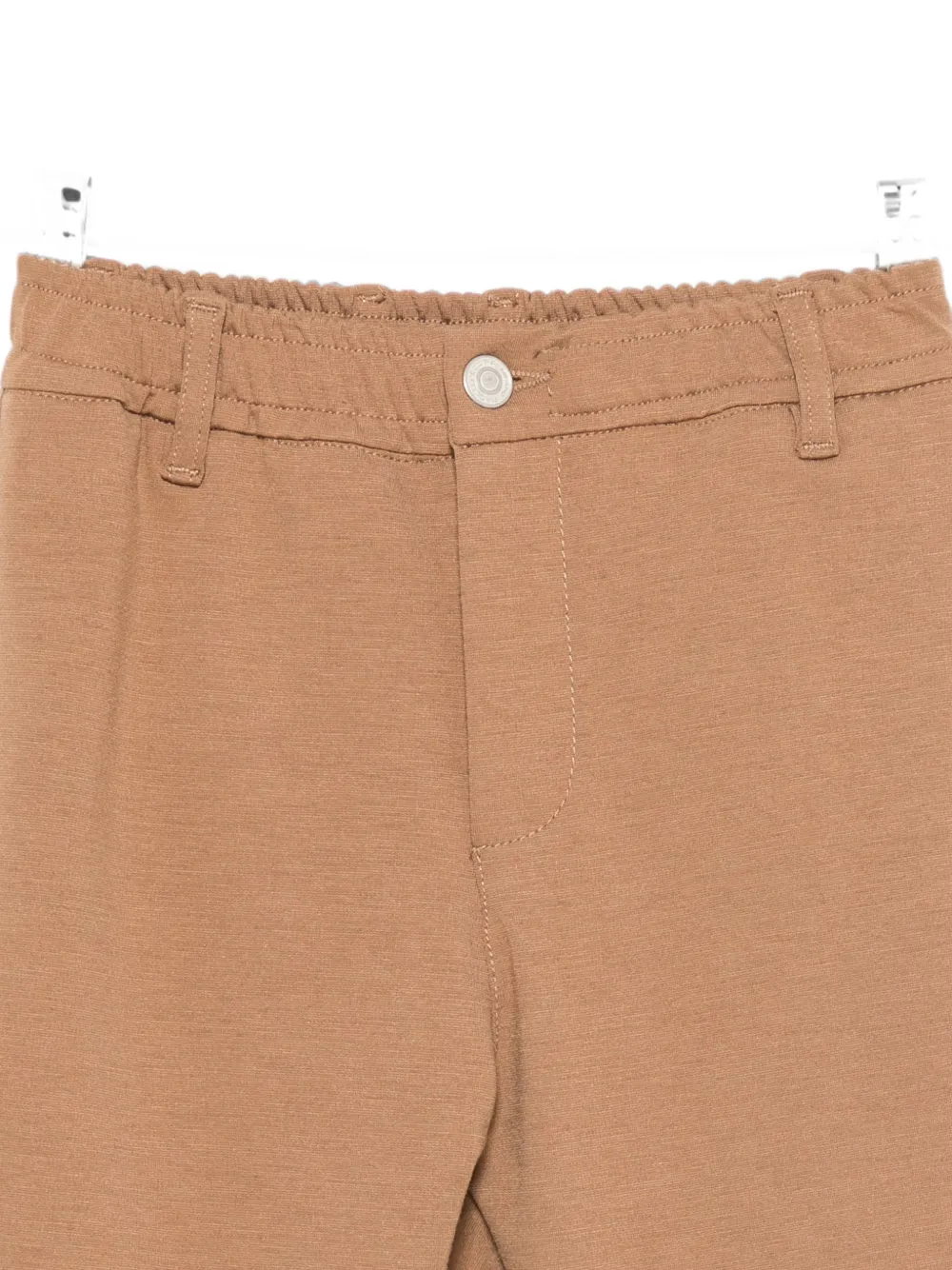 Paolo Pecora Kids Cargo broek met elastische tailleband Bruin