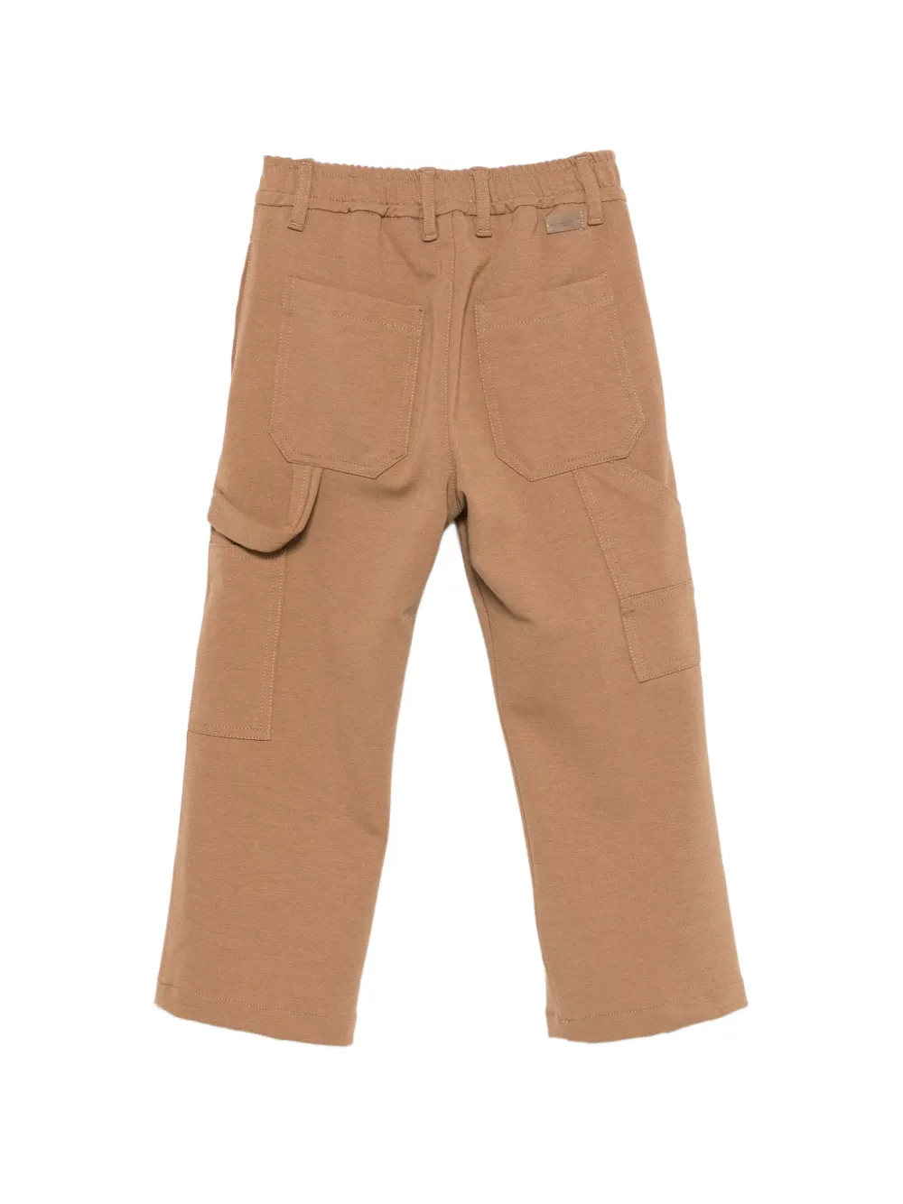 Paolo Pecora Kids Cargo broek met elastische tailleband Bruin