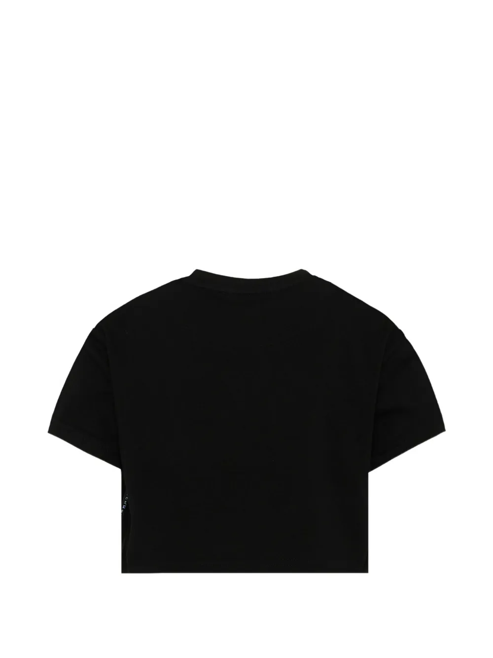John Richmond Junior Cropped T-shirt met logoprint Zwart