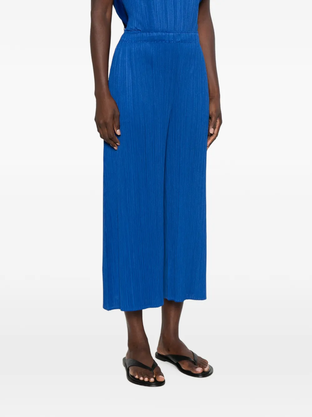 Pleats Please Issey Miyake Cropped plooibroek Blauw