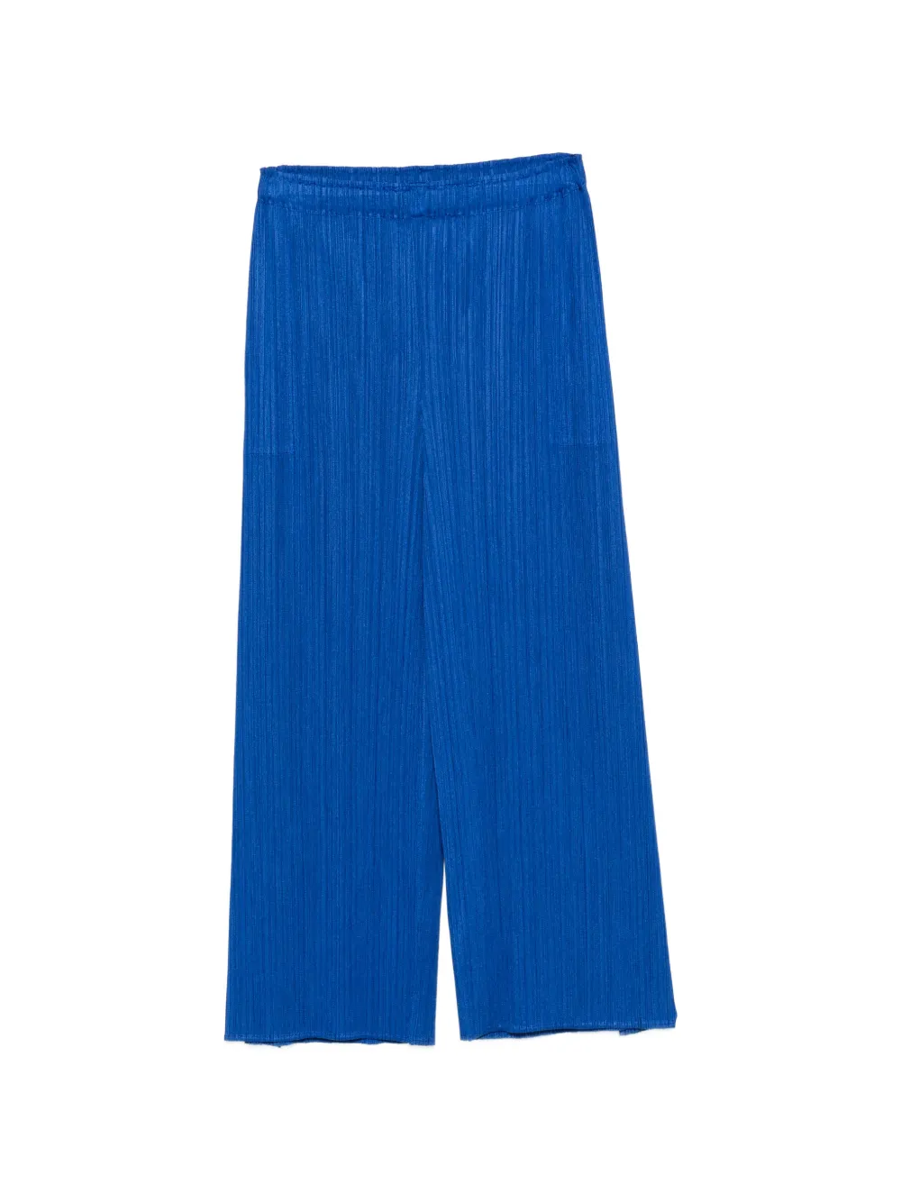 Pleats Please Issey Miyake pleated cropped trousers - Blu