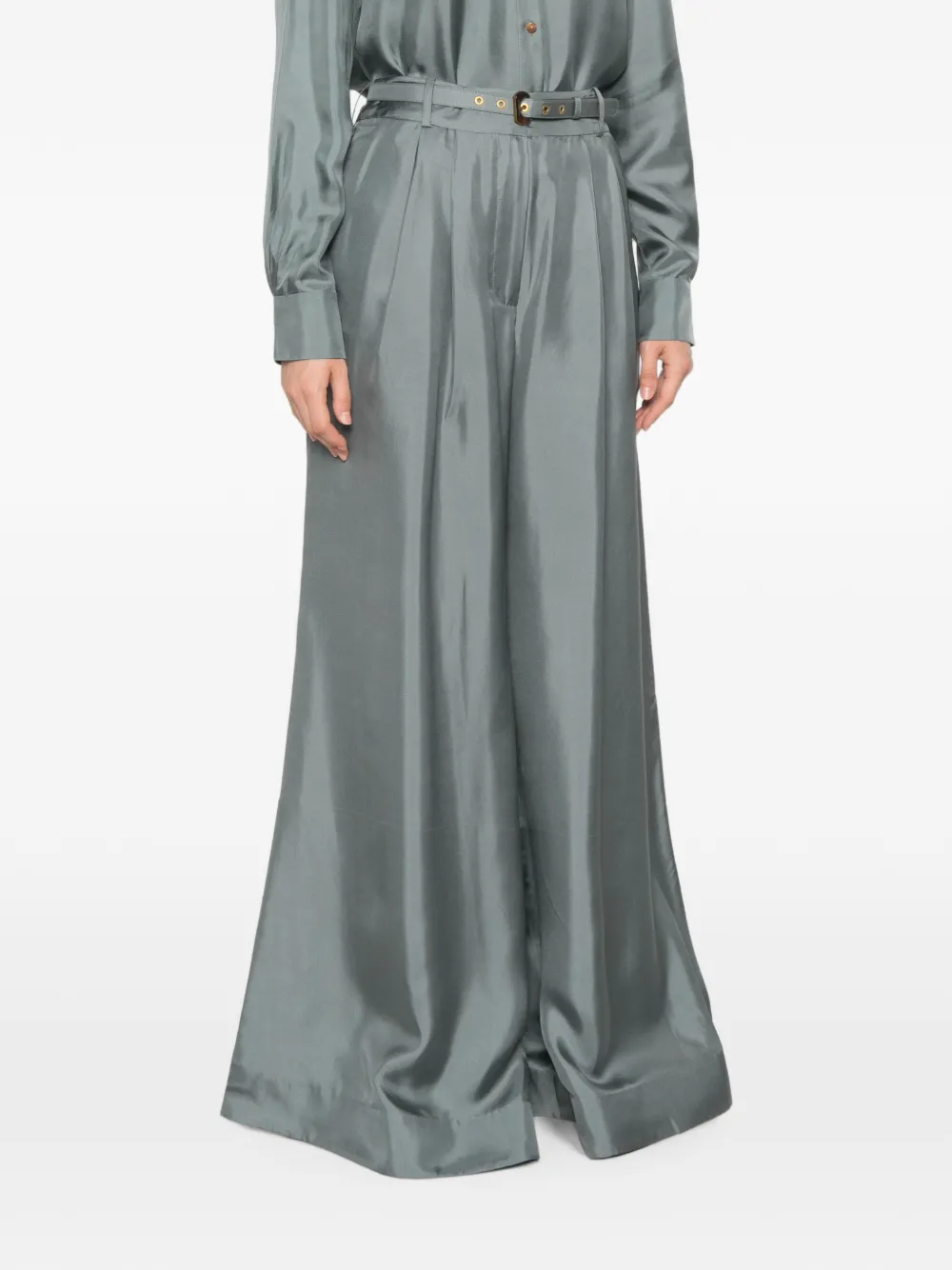 ZIMMERMANN Palazzo broek met ceintuur Blauw