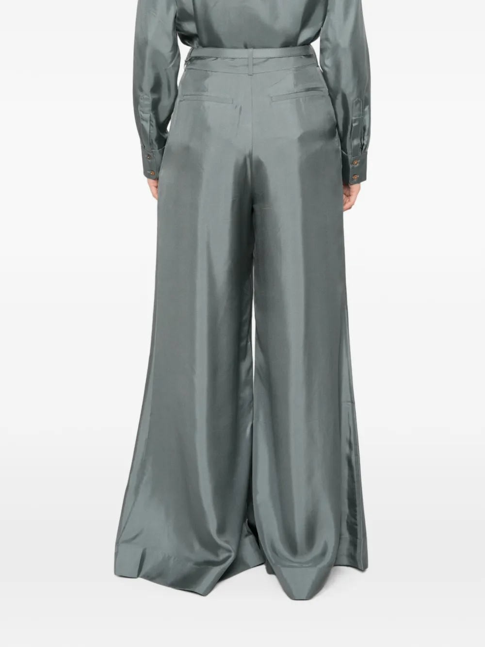 ZIMMERMANN Palazzo broek met ceintuur Blauw