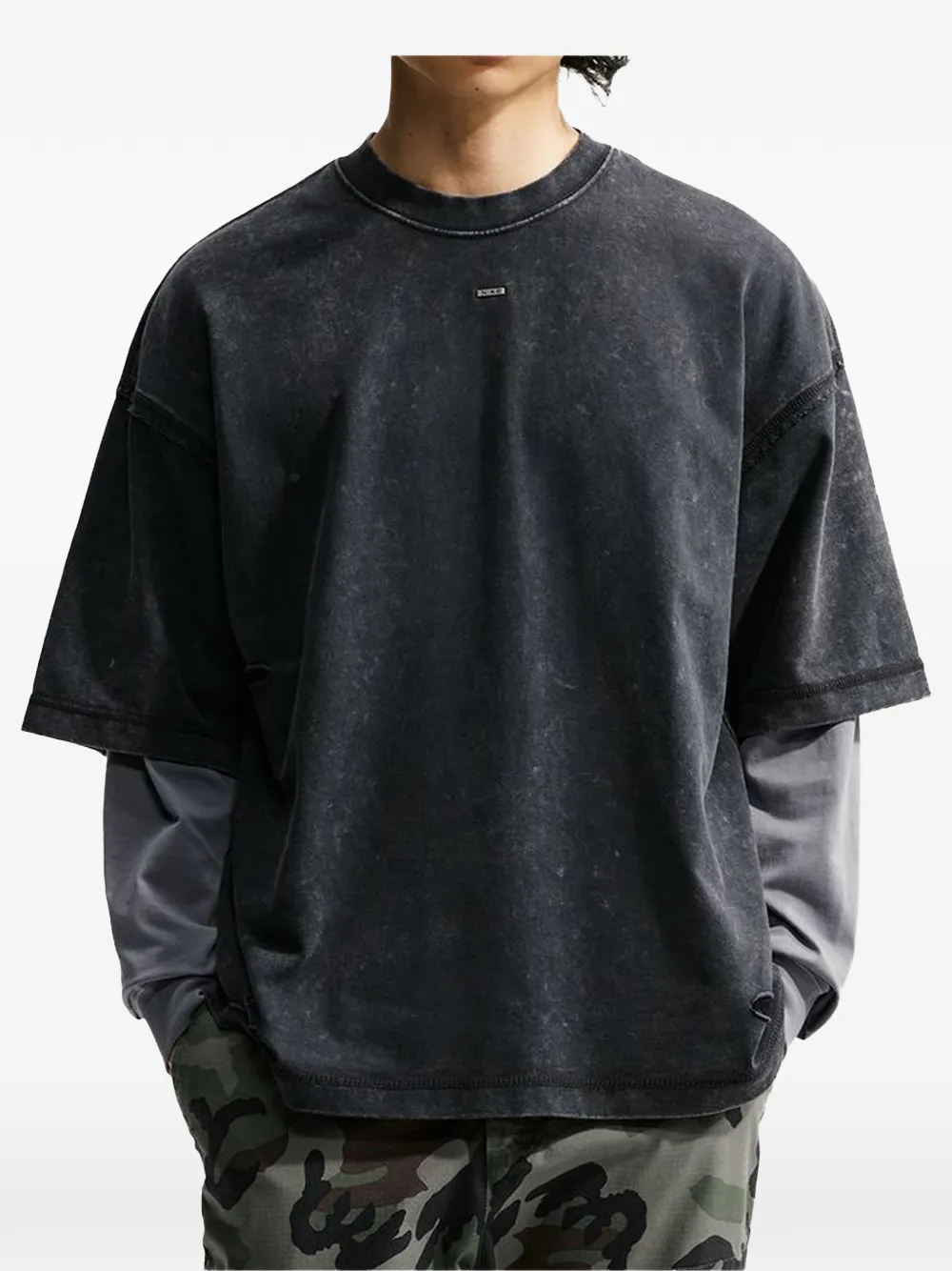 Nike NSW Ice Silver T-Shirt Zwart