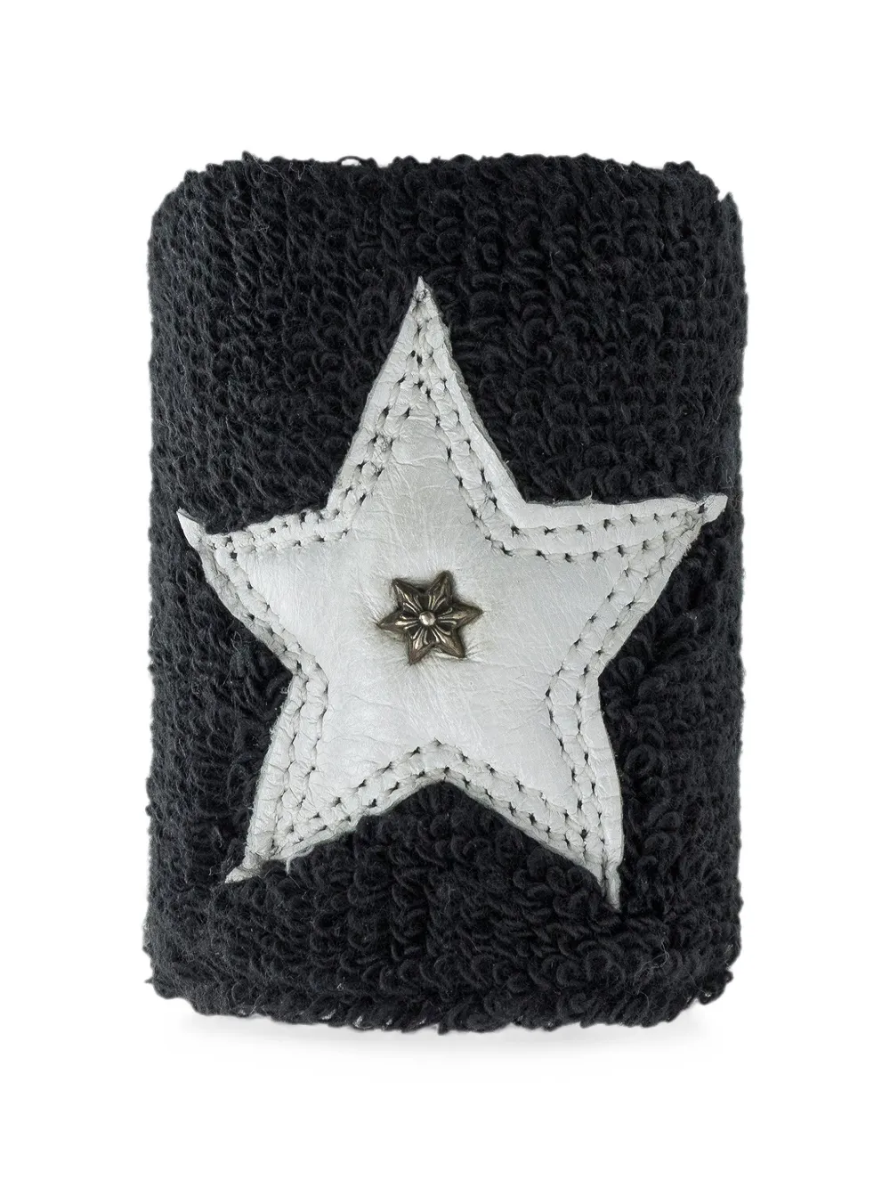 Chrome Hearts leather star-embellished wristband - Nero