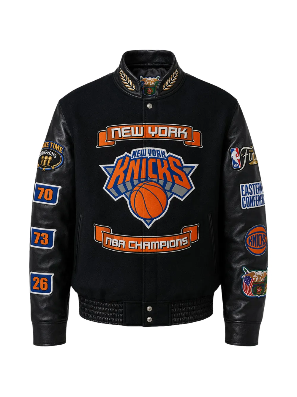 Jeff Hamilton x New York Knicks embroidered bomber jacket - Schwarz