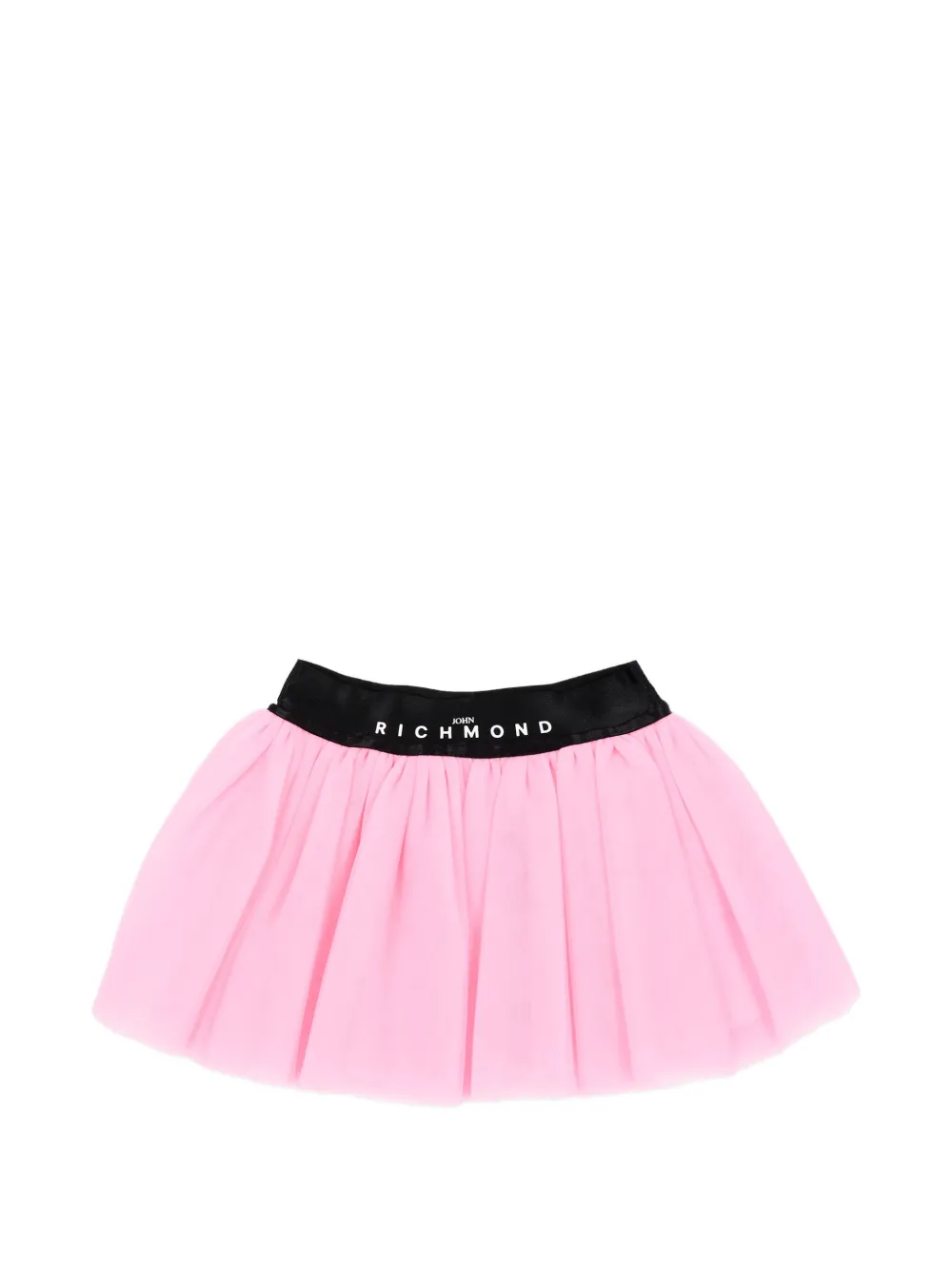 John Richmond Junior logo-waistband tulle skirt - Rosa