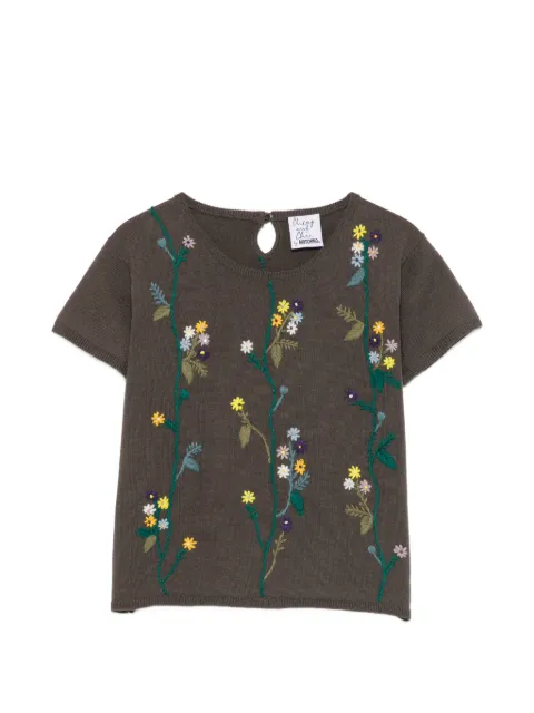 Moschino Pre-Owned 2000s floral-embroidered T-shirt