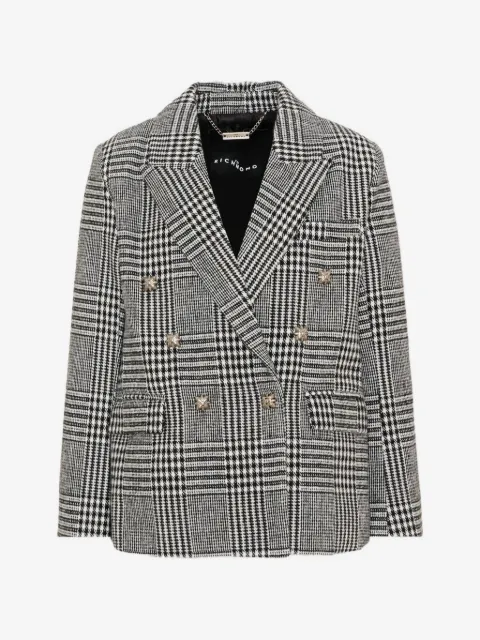 John Richmond Junior double-breasted check jacket
