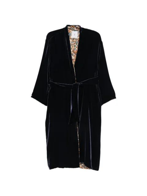 Why Ci belted velvet dressing gown