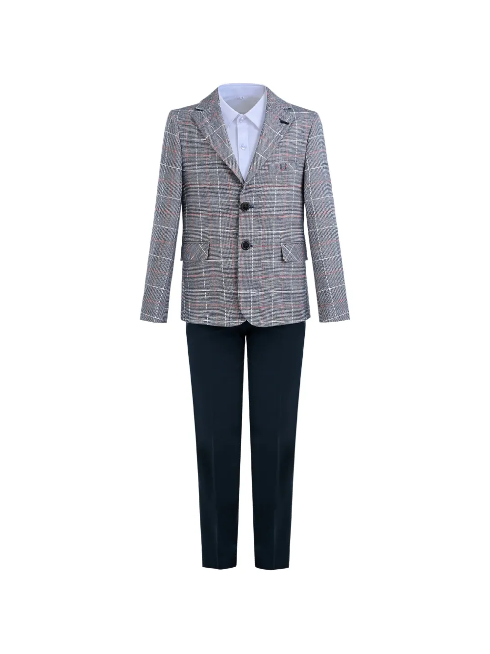 Moustache Noah plaid suit (set of three) - Blu