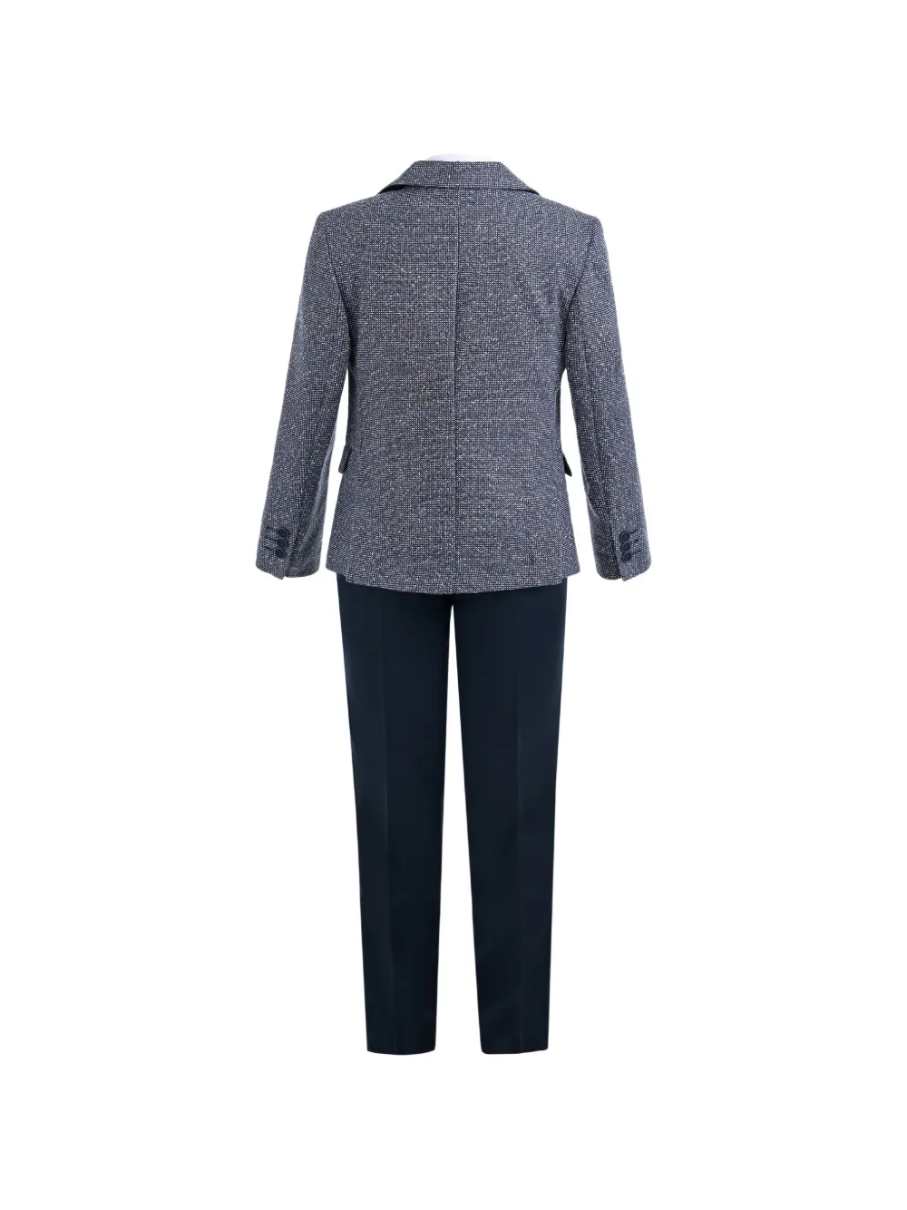 Moustache Jack driedelig pak met textuur Blauw