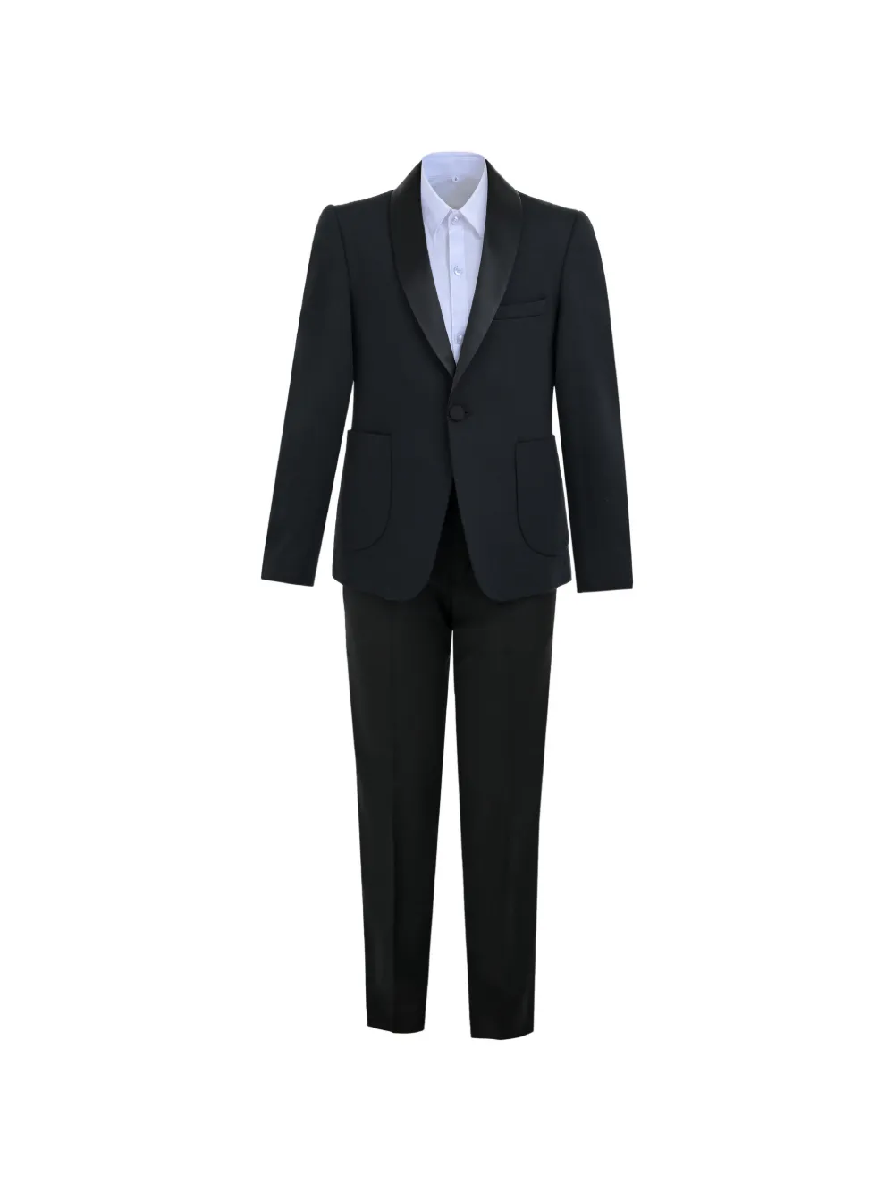 Moustache Mason shawl-lapel single-button suit (set of three) - Blu