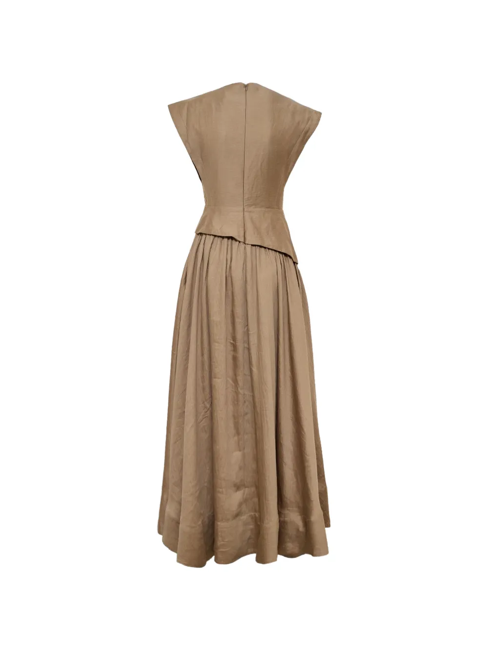 Acler Mannersly maxi-jurk met gesmockte taille Bruin