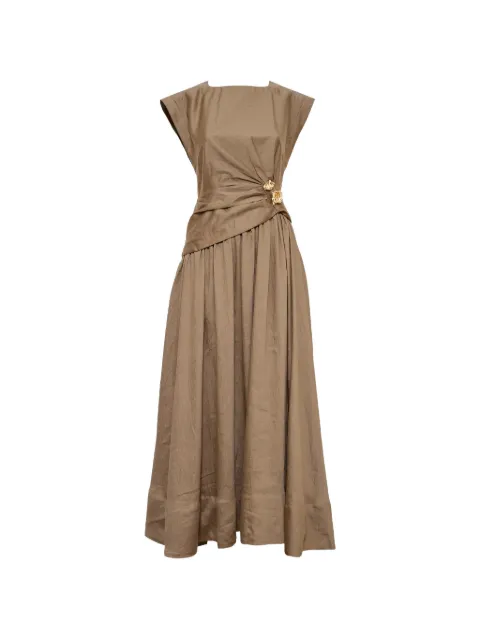 Acler vestido largo Mannersly con cintura fruncida