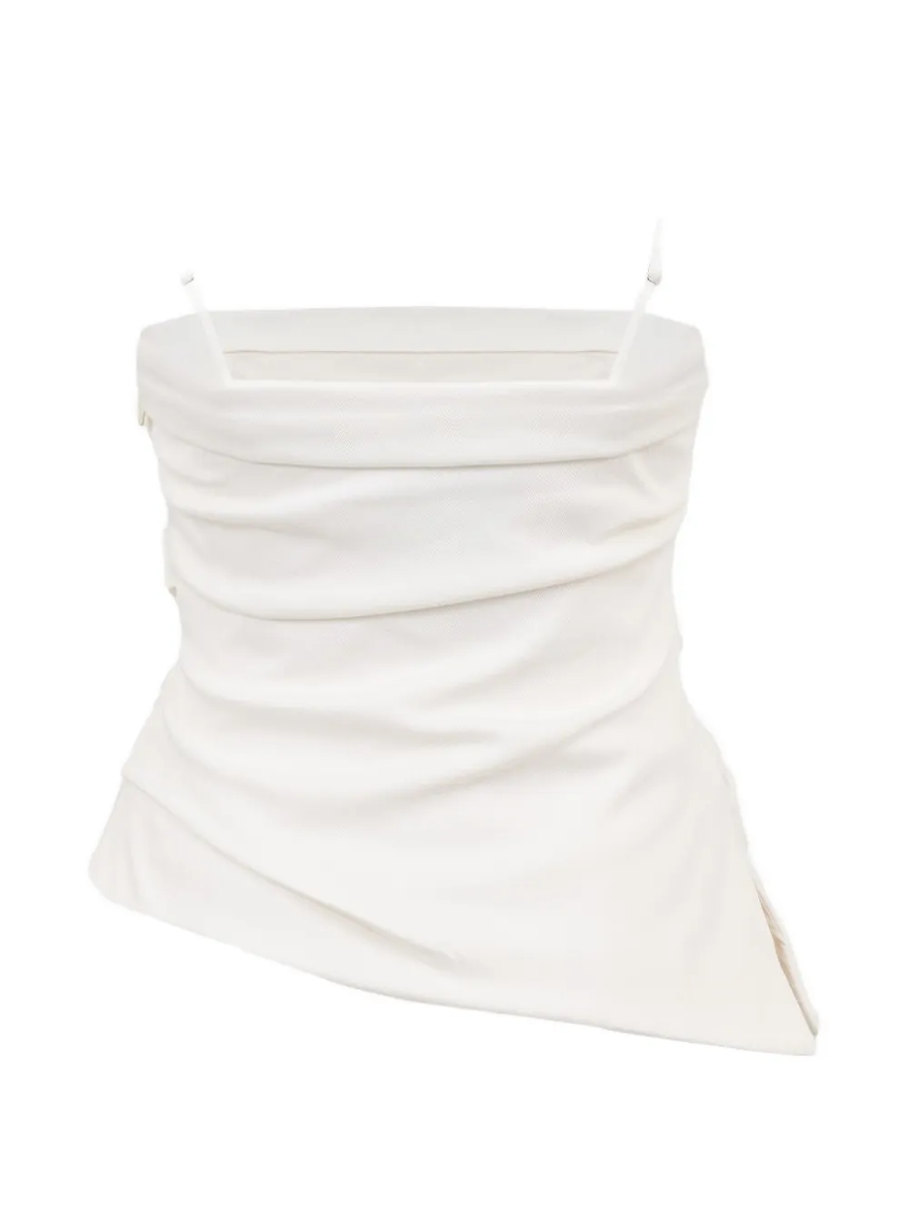 SIMKHAI Emerson asymmetrische tanktop met ruches Wit