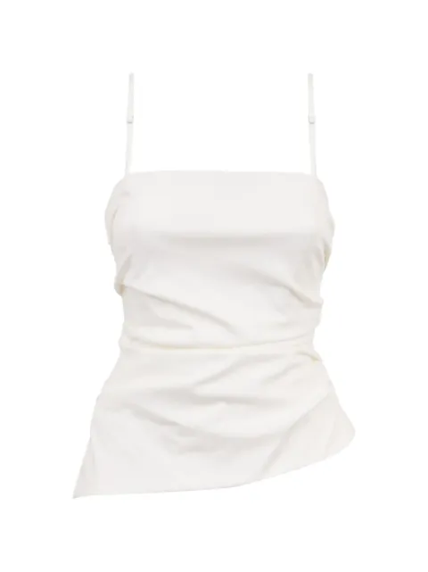 SIMKHAI  Emerson ruched asymmetric tank top