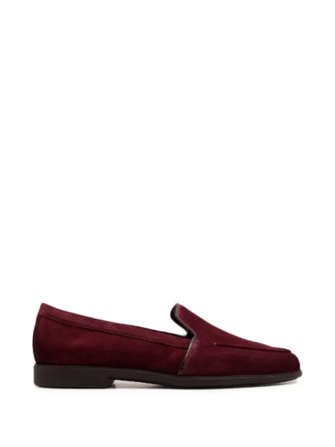 Santoni slip-on suede loafers