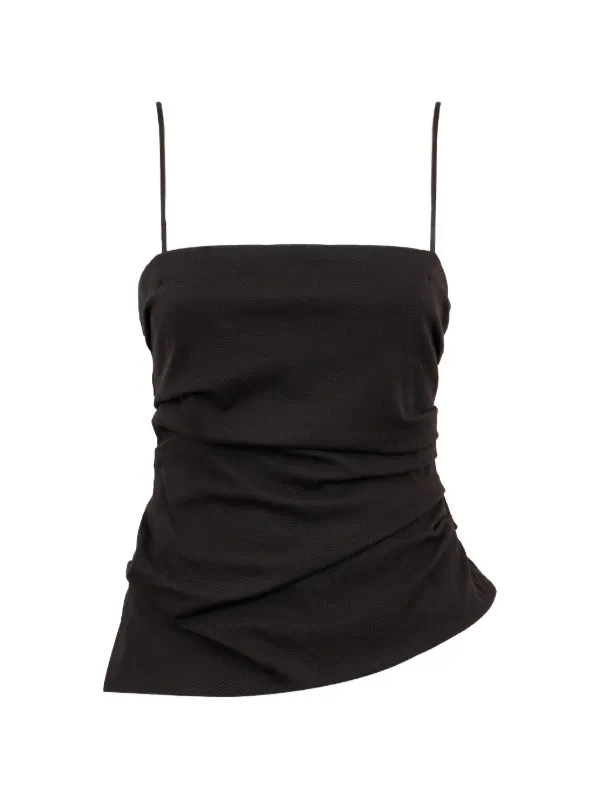 Simkhai Emerson Ruched Tank Top in Black