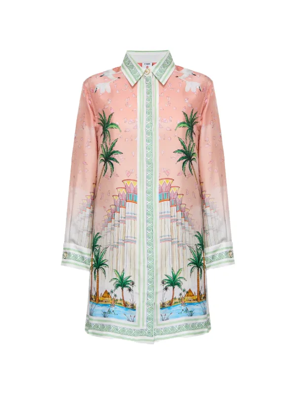 Casablanca Graphic-print Mini Dress in Pink