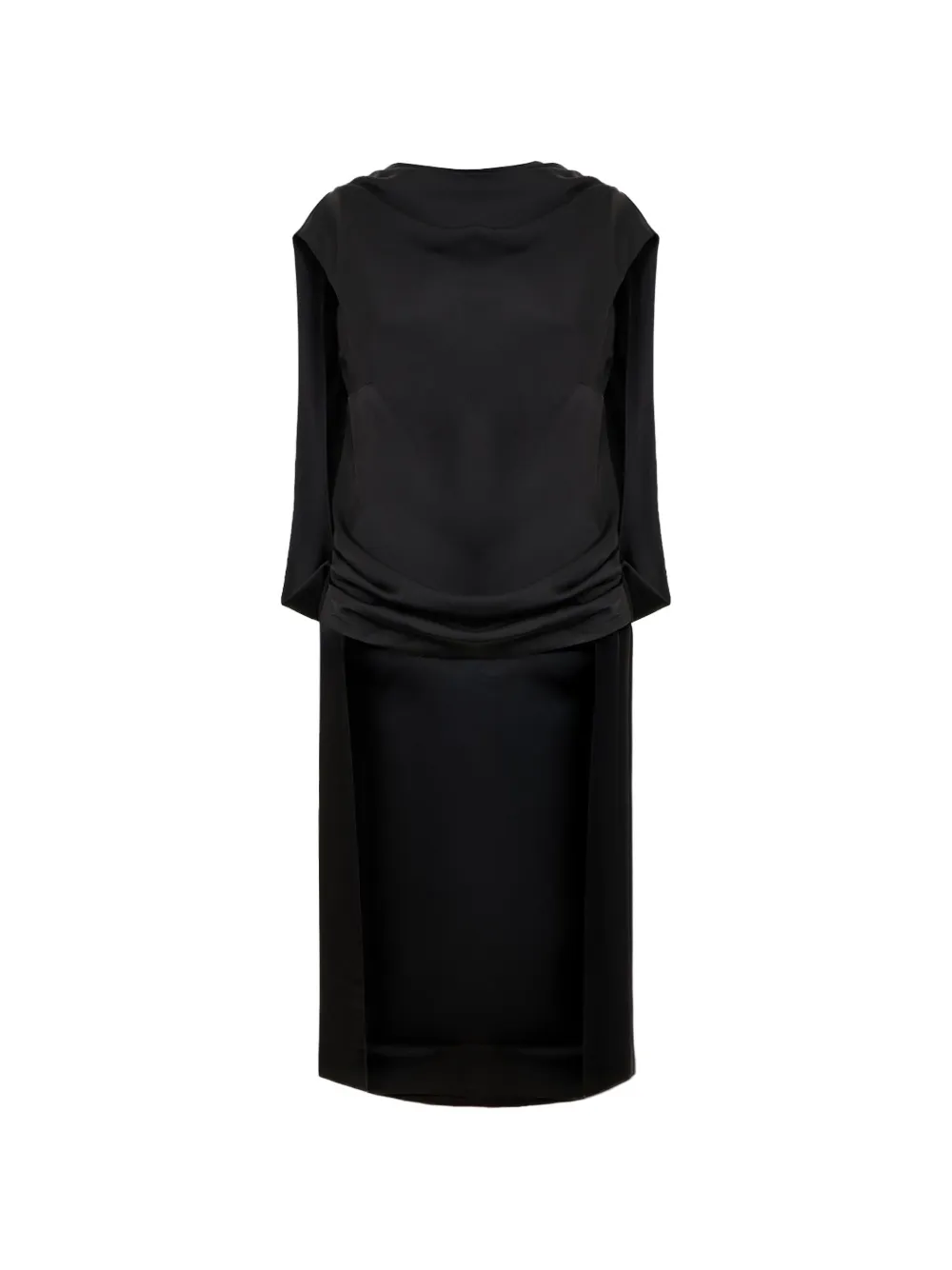 SIMKHAI Bella draped-detail tunic top - Schwarz