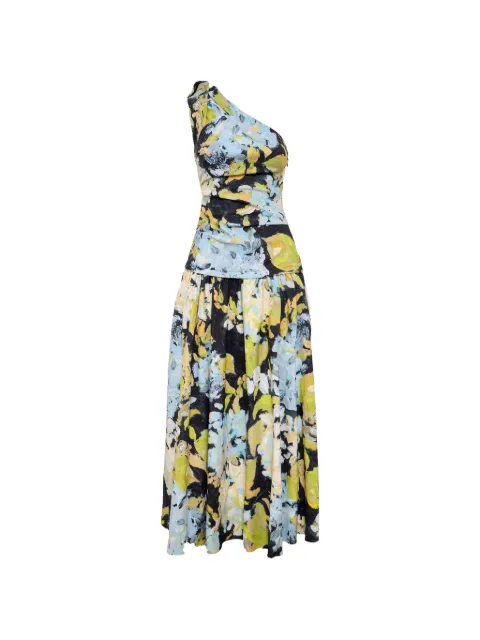 Acler Benetti one-shoulder floral-print maxi dress