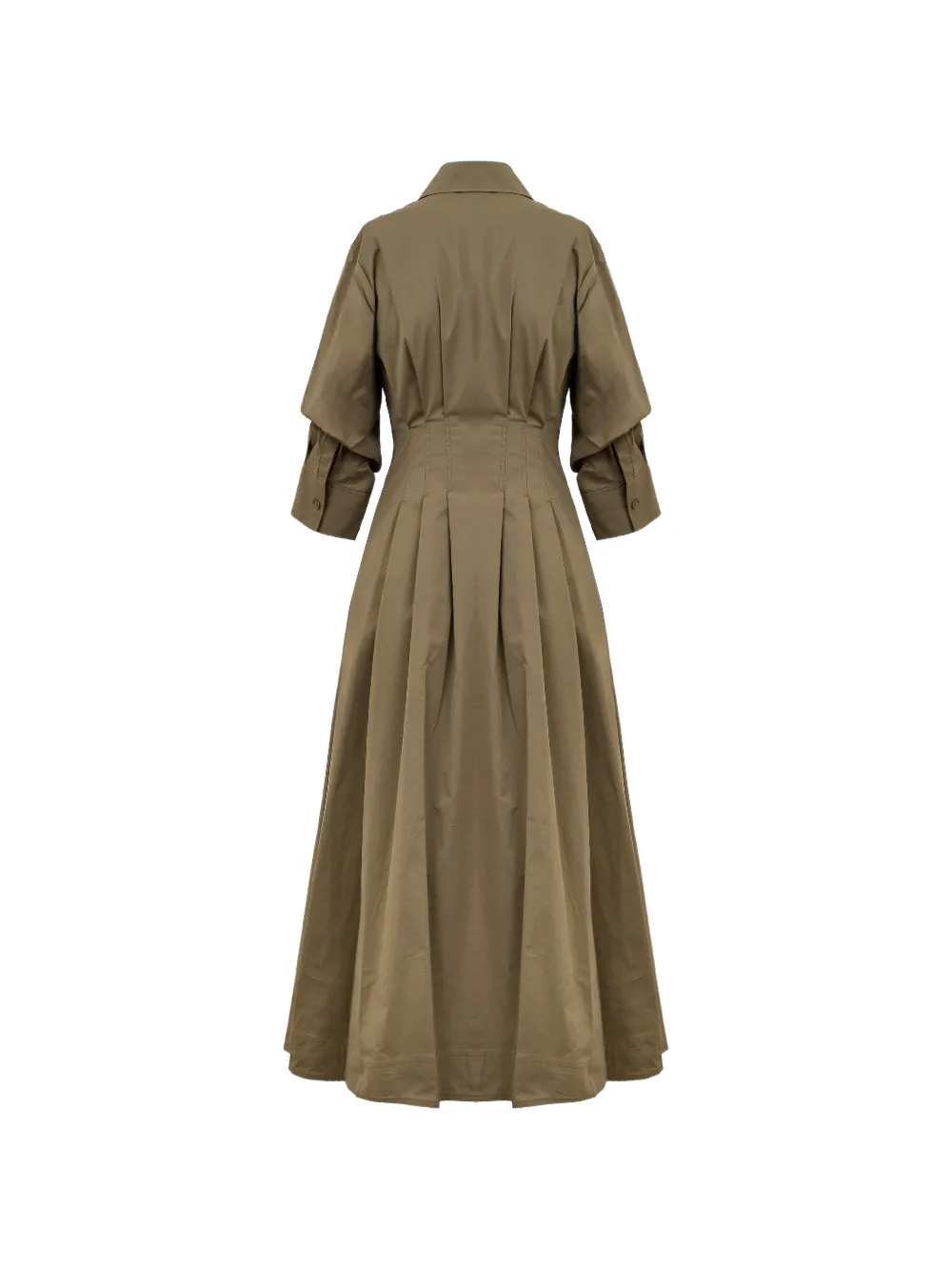 SIMKHAI Jazz geplooide midi-jurk Beige
