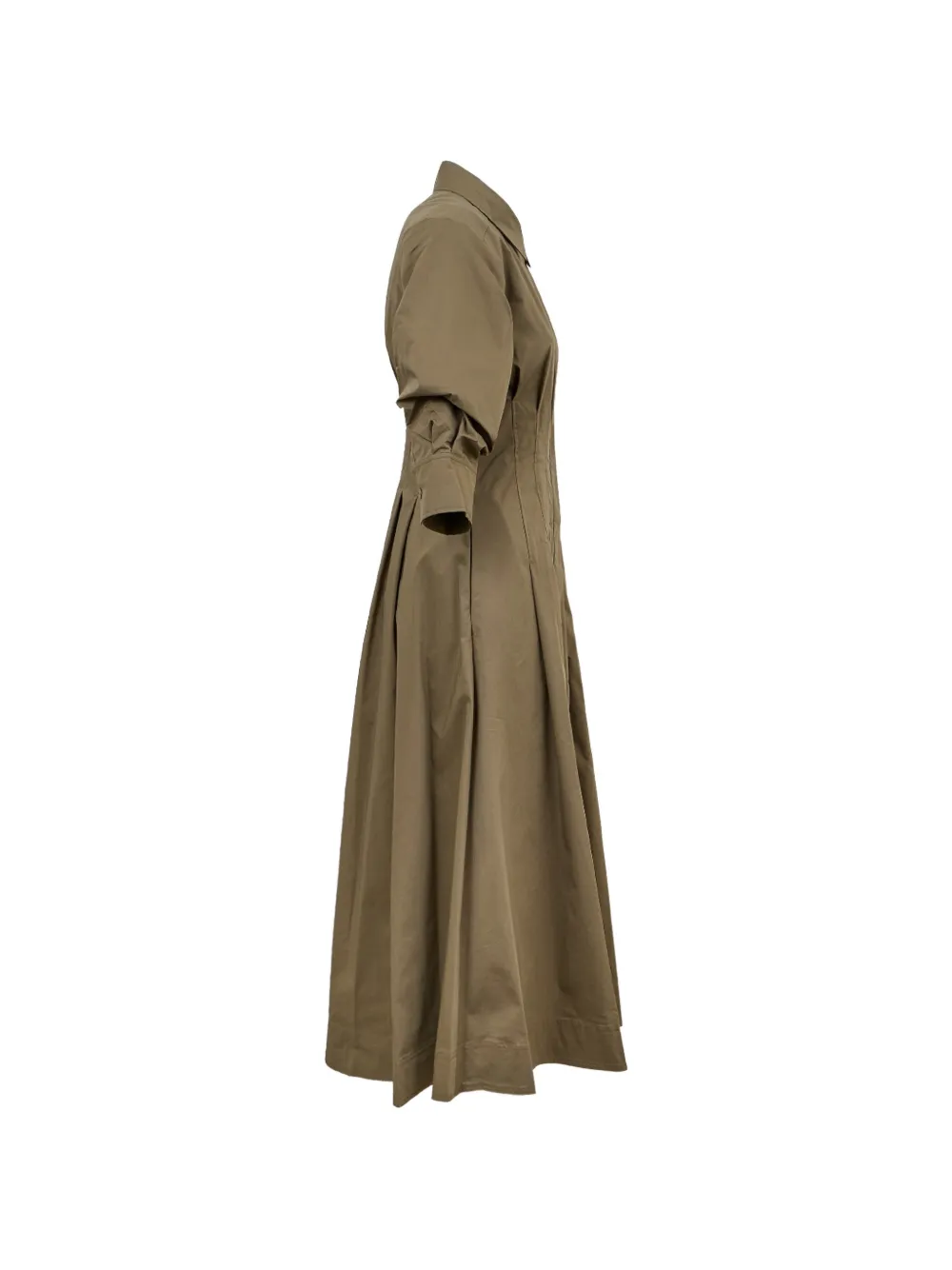 SIMKHAI Jazz geplooide midi-jurk Beige