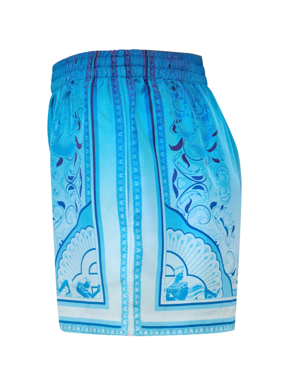 Casablanca blue gradient Egyptian Rug silk shorts