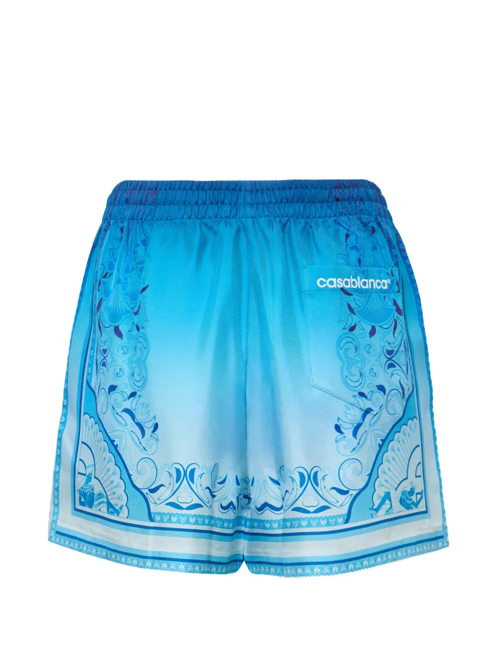 Casablanca Egyptian Rug zijden shorts met kleurverloop Blauw