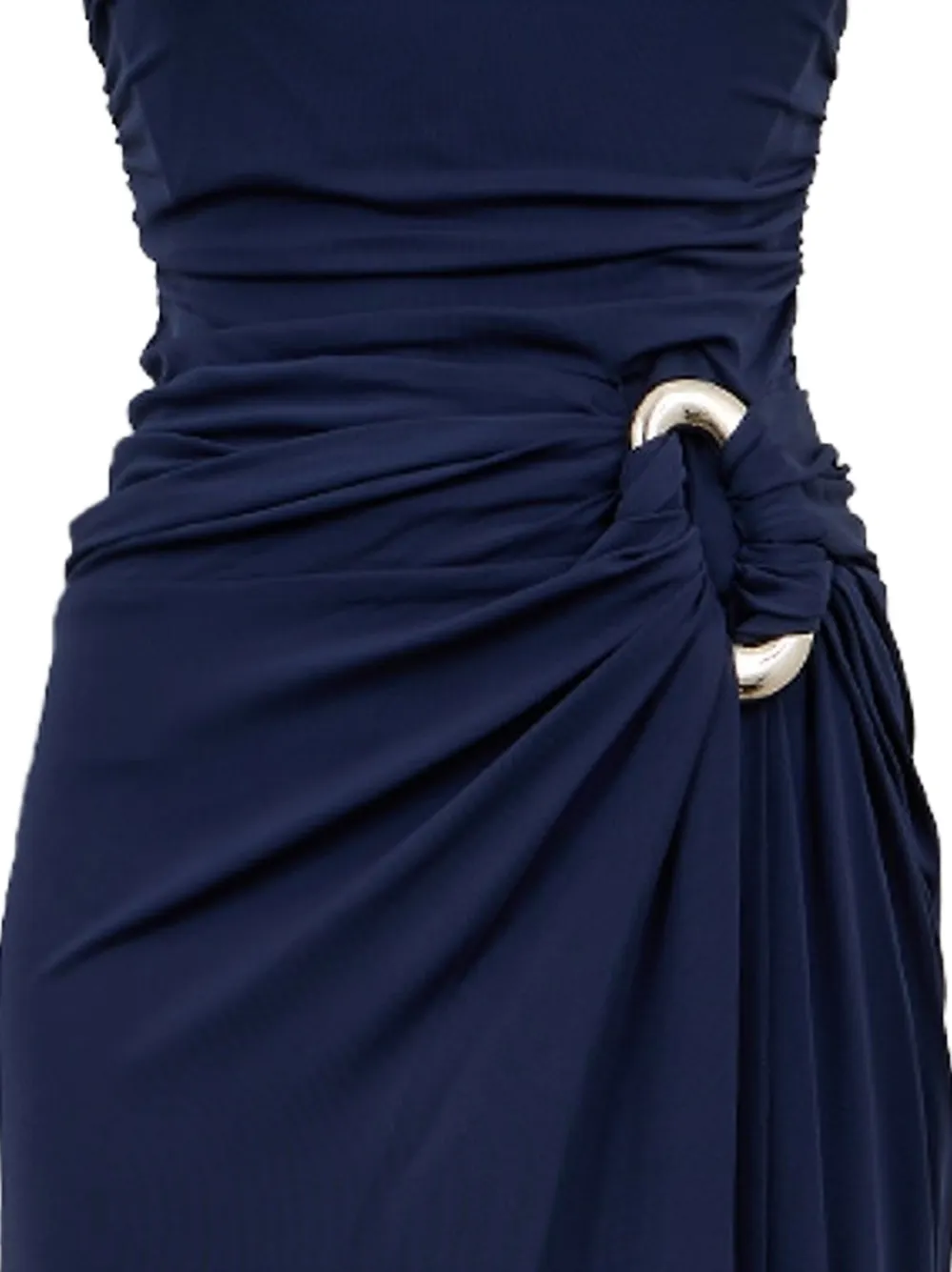 SIMKHAI Emma gedrapeerde strapless avondjurk Blauw