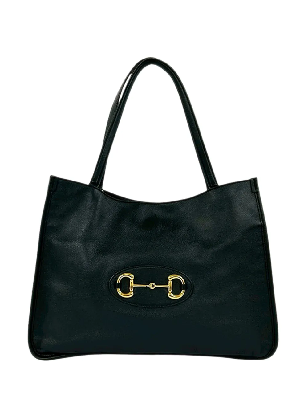 Gucci Pre-Owned 2000-2015 Medium Leather Horsebit 1955 tote bag - Nero