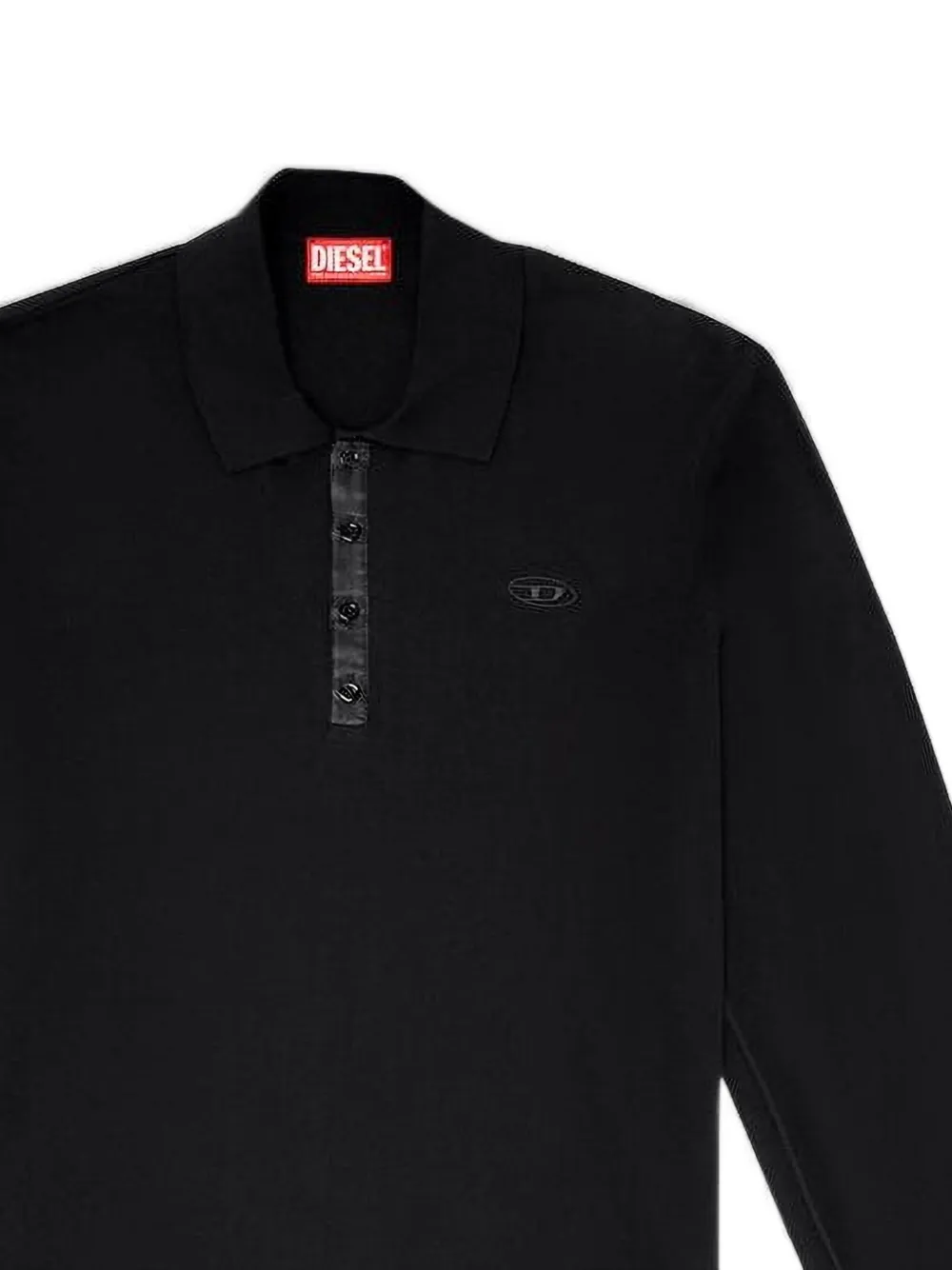 Diesel K-Vilnius trui met geborduurd logo Zwart
