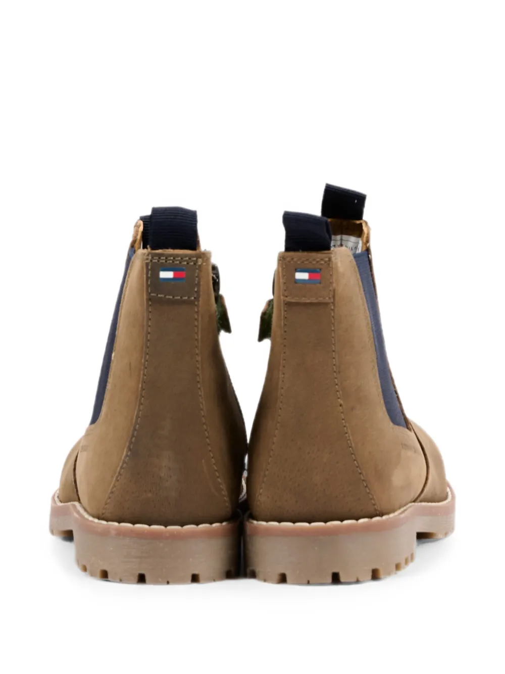 Tommy Hilfiger Junior elasticated-panel leather ankle boots Bruin