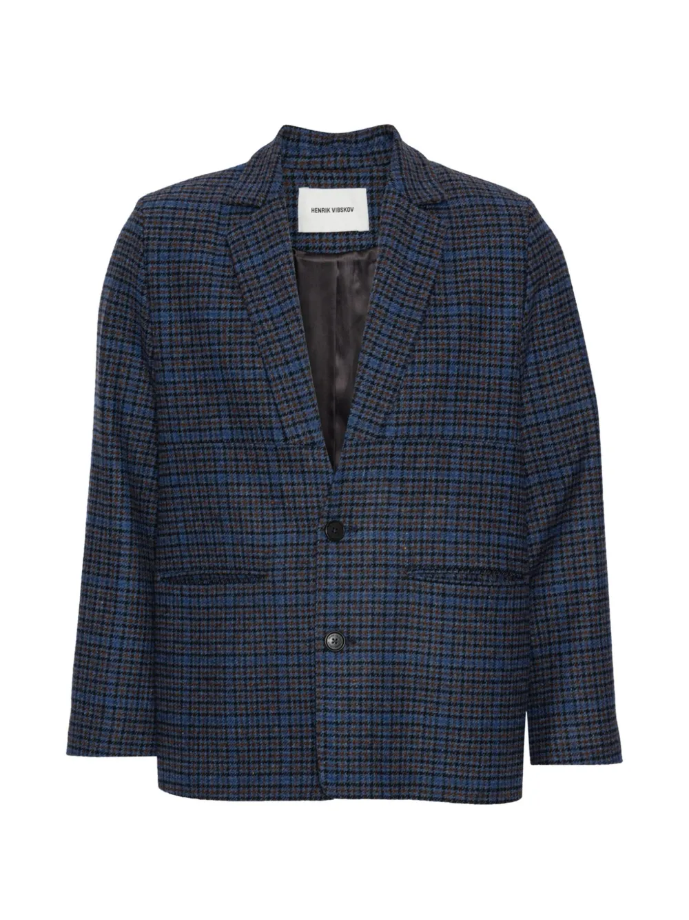 Henrik Vibskov Lonely check-pattern blazer - Blu