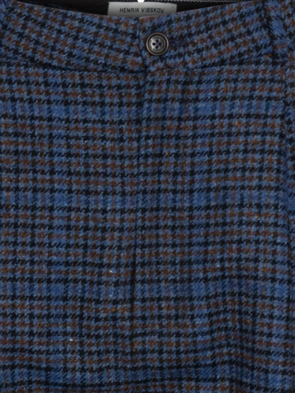 Henrik Vibskov One geruite wollen broek Blauw