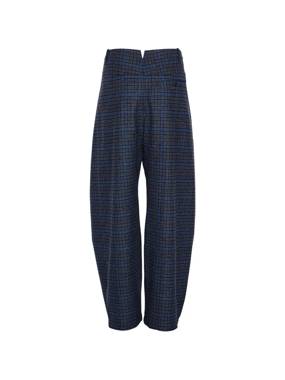 Henrik Vibskov One geruite wollen broek Blauw